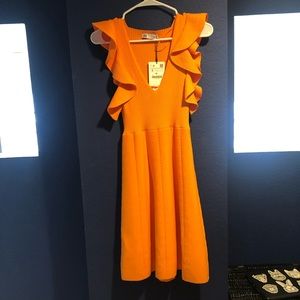 New knit ruffle dress